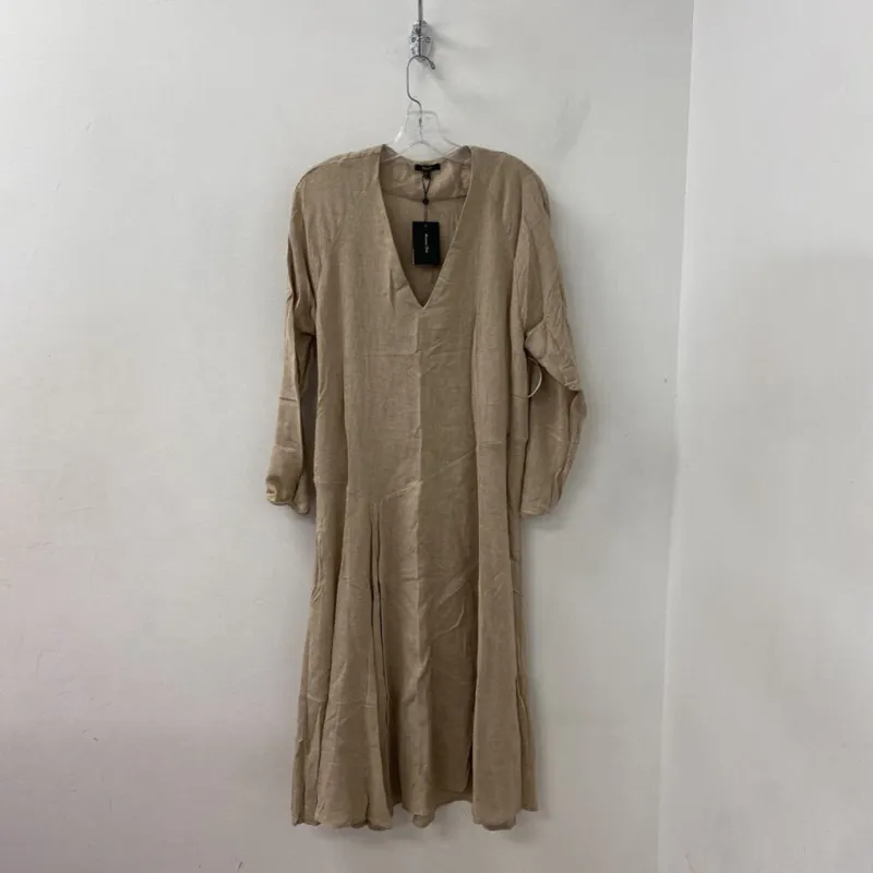 Massimo Dutti WOMEN'S DRESS beige L made by Massimo Dutti