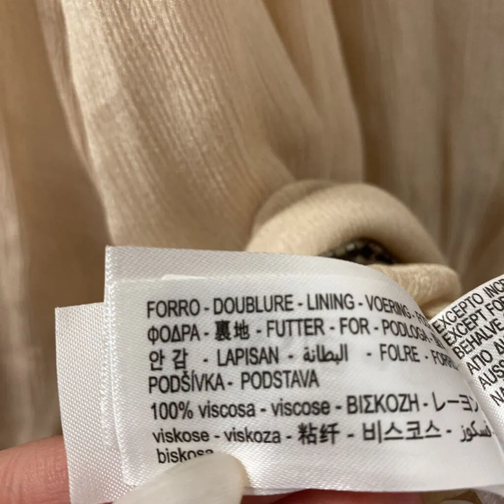 ZARA WOMEN'S BLOUSE/SHIRT beige M sold by The Comeback product image thumbnail 5