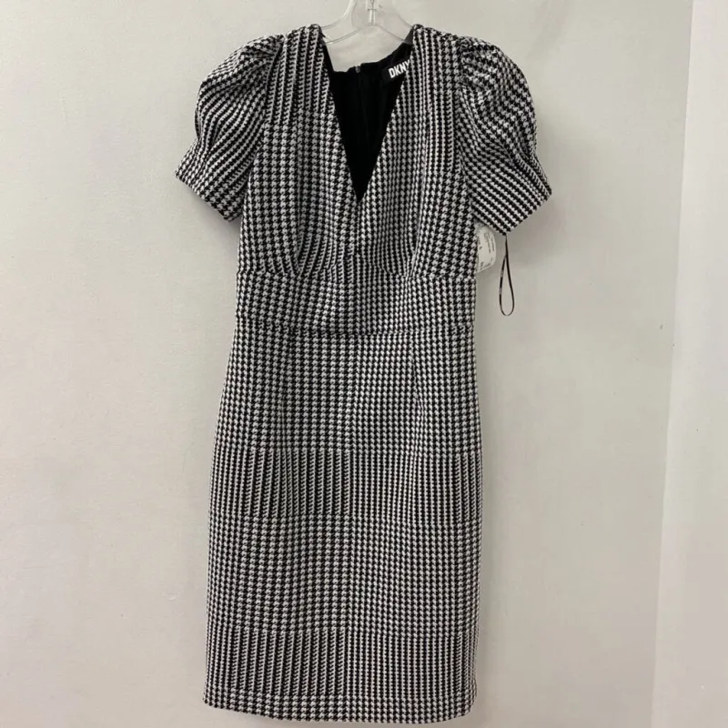 DKNY WOMEN'S DRESS black white houndstooth S made by DKNY
