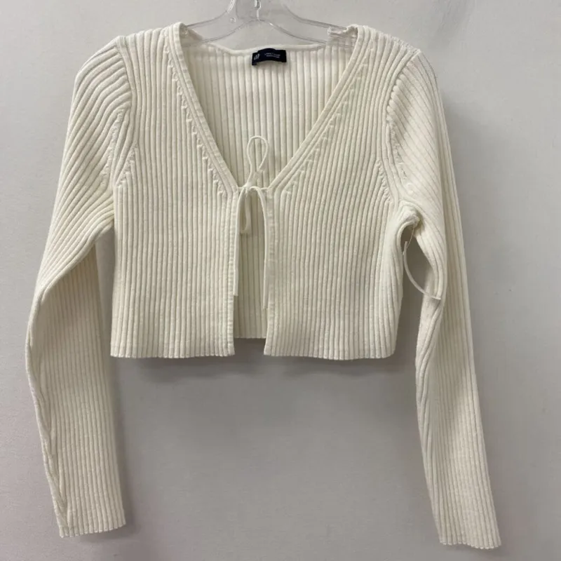 GAP WOMEN'S CARDIGAN white L made by GAP