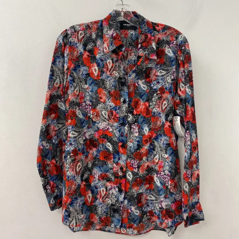 The Kooples WOMEN'S BLOUSE/SHIRT black red blue paisley 2 made by The Comeback