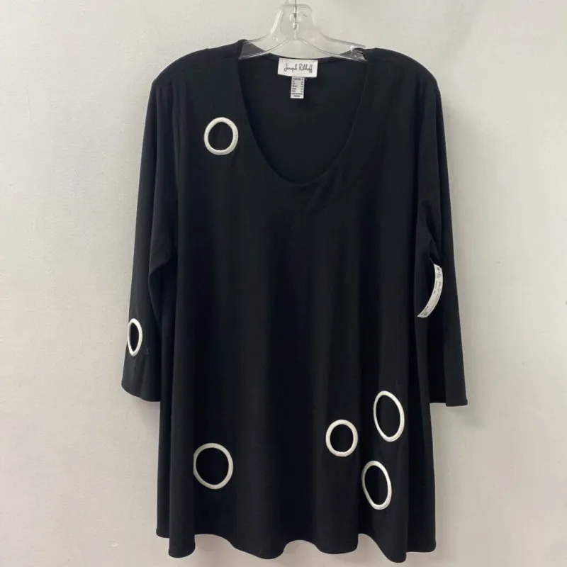 JOSEPH RIBKOFF WOMEN'S TOP black white 18 sold by The Comeback