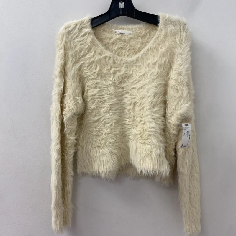 OAK + FORT WOMEN'S SWEATER cream XS made by OAK AND FORT