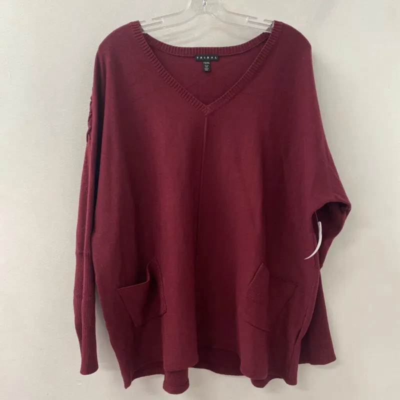 TRIBAL WOMEN'S PLUS TOP red XXL made by Tribal