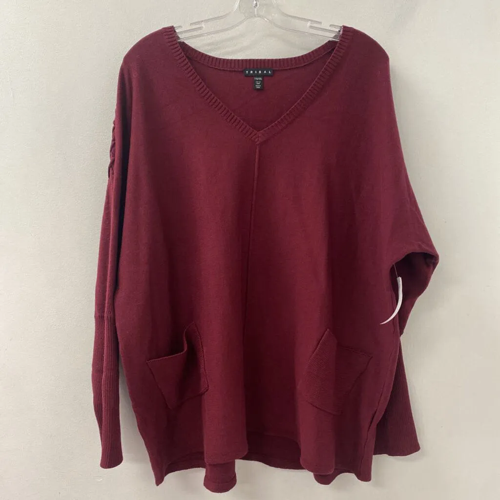 TRIBAL WOMEN'S PLUS TOP red XXL sold by The Comeback