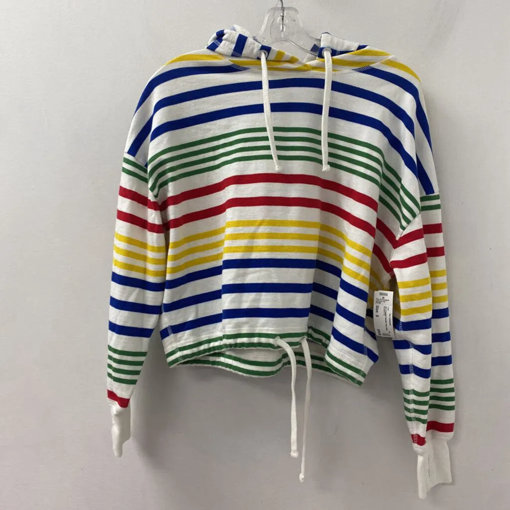 HBC WOMEN'S TOP white multi colour stripes S sold by The Comeback