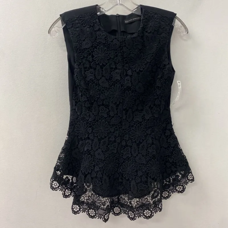 ZARA WOMEN'S BLOUSE/SHIRT black XS made by Zara