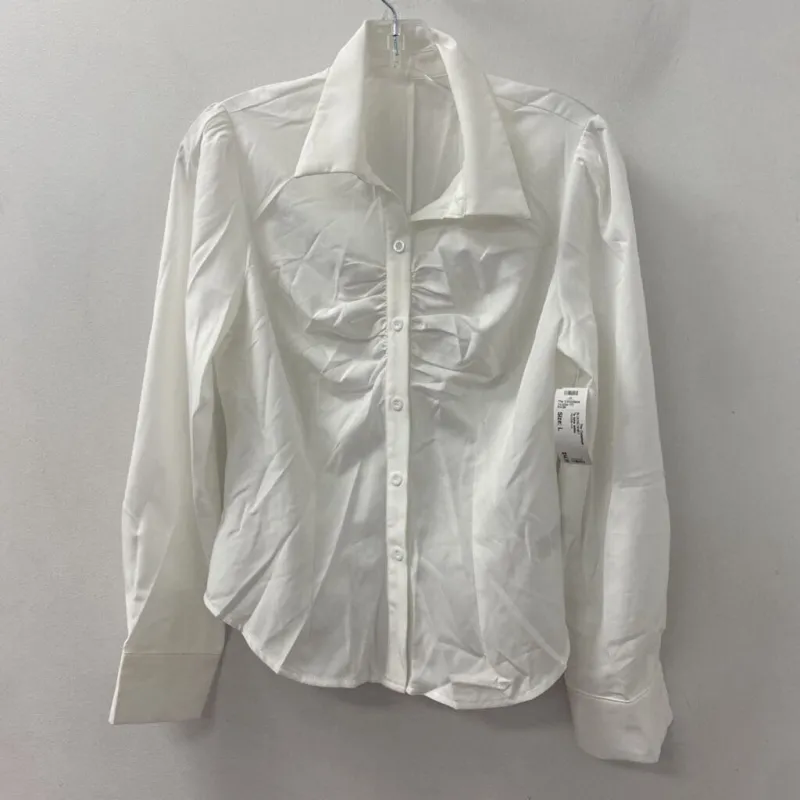 WOMEN'S BLOUSE/SHIRT white L made by The Comeback