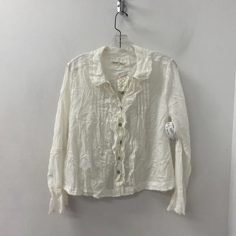 FREE PEOPLE WOMEN'S BLOUSE/SHIRT white XS made by Free People