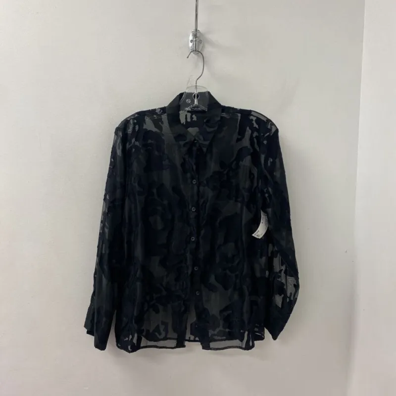 ZARA WOMEN'S BLOUSE/SHIRT black M made by Zara