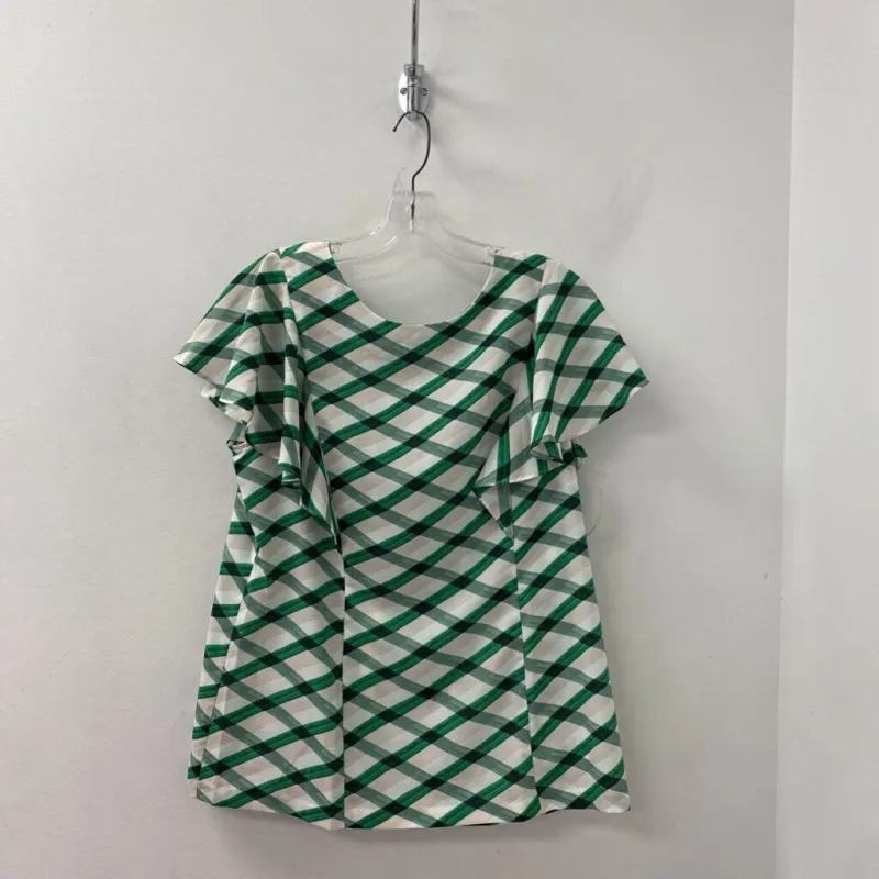 Banana Republic WOMEN'S BLOUSE/SHIRT green beige white 14 sold by The Comeback