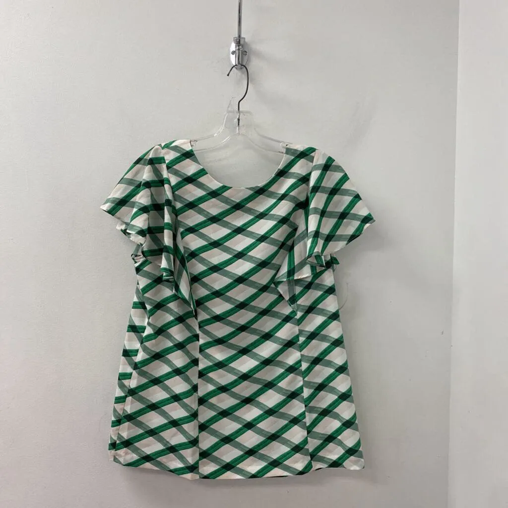 Banana Republic WOMEN'S BLOUSE/SHIRT green beige white 14 sold by The Comeback