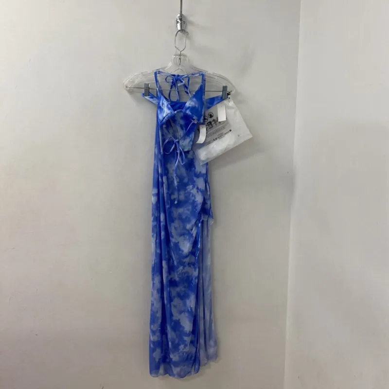 SHEIN WOMEN'S ACTIVE SWIM blue white XS made by The Comeback