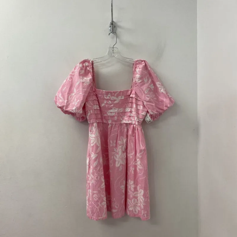 Jessica Simpson WOMEN'S DRESS pink white L made by Jessica Simpson