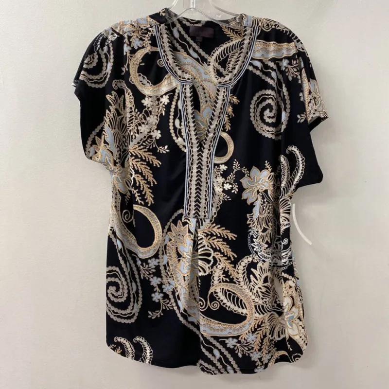 HALE BOB WOMEN'S TOP black mlti print L sold by The Comeback
