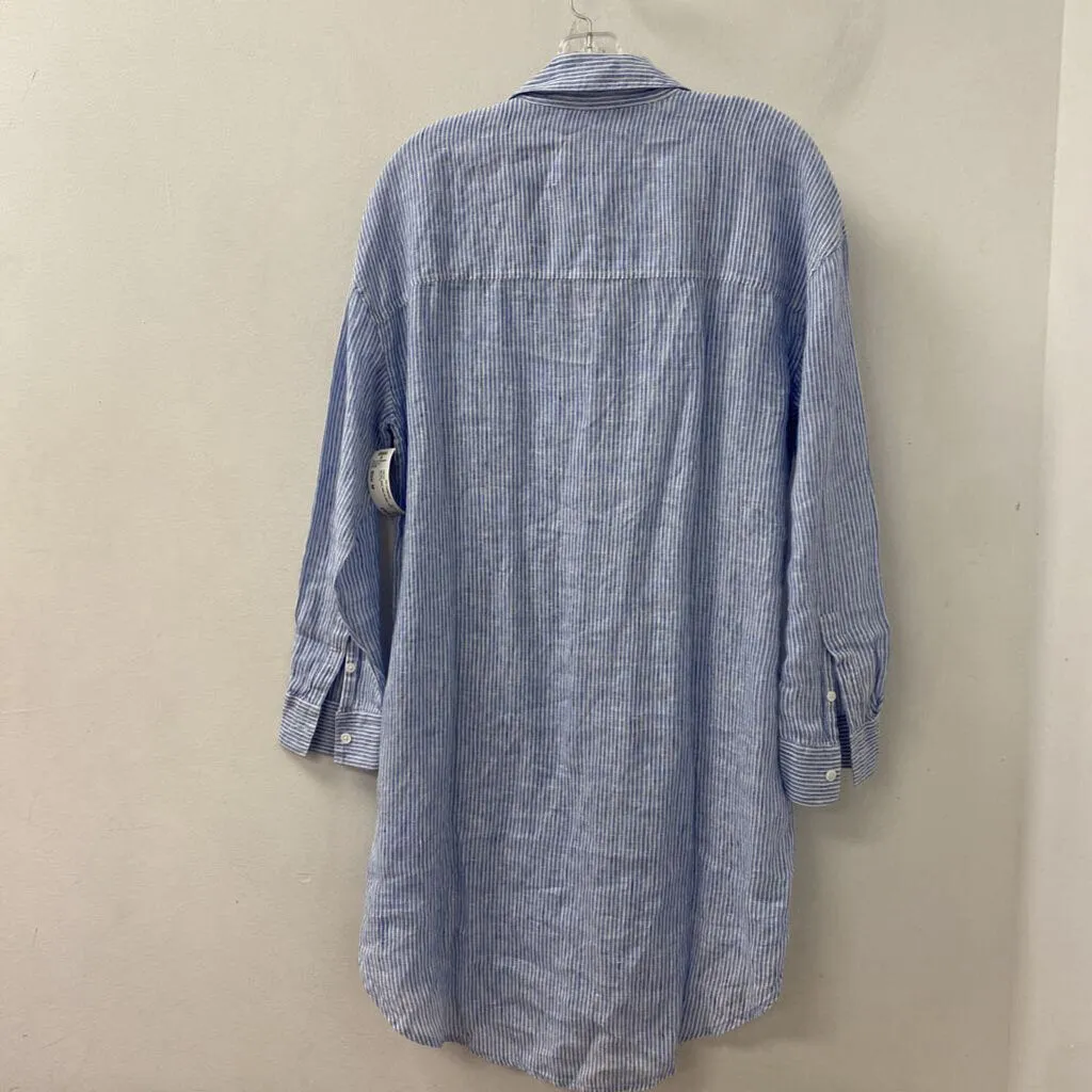 ROOTS WOMEN'S DRESS blue white stripe M sold by The Comeback product image thumbnail 2