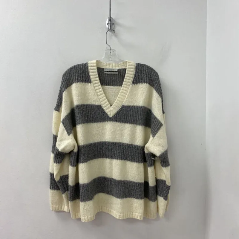 ALL SAINTS WOMEN'S SWEATER cream grey silver S sold by The Comeback