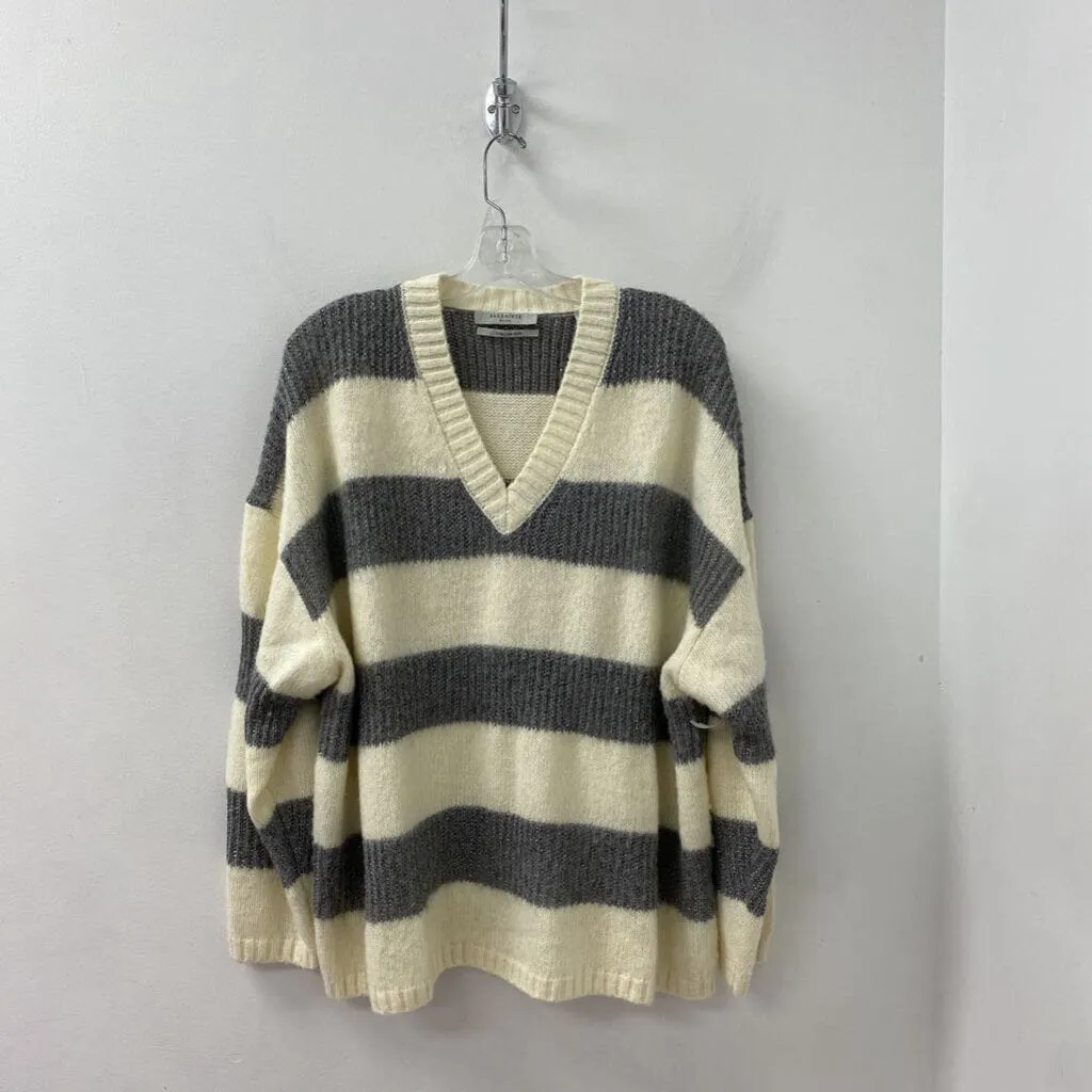 ALL SAINTS WOMEN'S SWEATER cream grey silver S sold by The Comeback