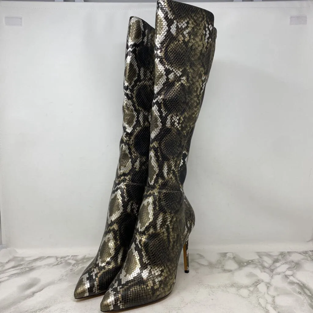 ALDO WOMEN'S BOOTS gold black silver 7 sold by The Comeback