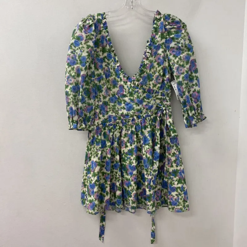 FOR LOVE & LEMONS WOMEN'S DRESS cream multi colour floral. M sold by The Comeback