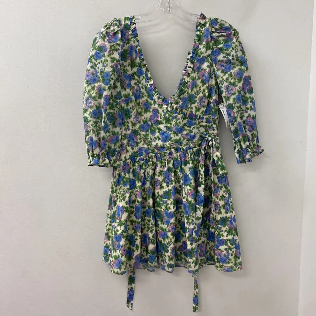 FOR LOVE & LEMONS WOMEN'S DRESS cream multi colour floral. M sold by The Comeback