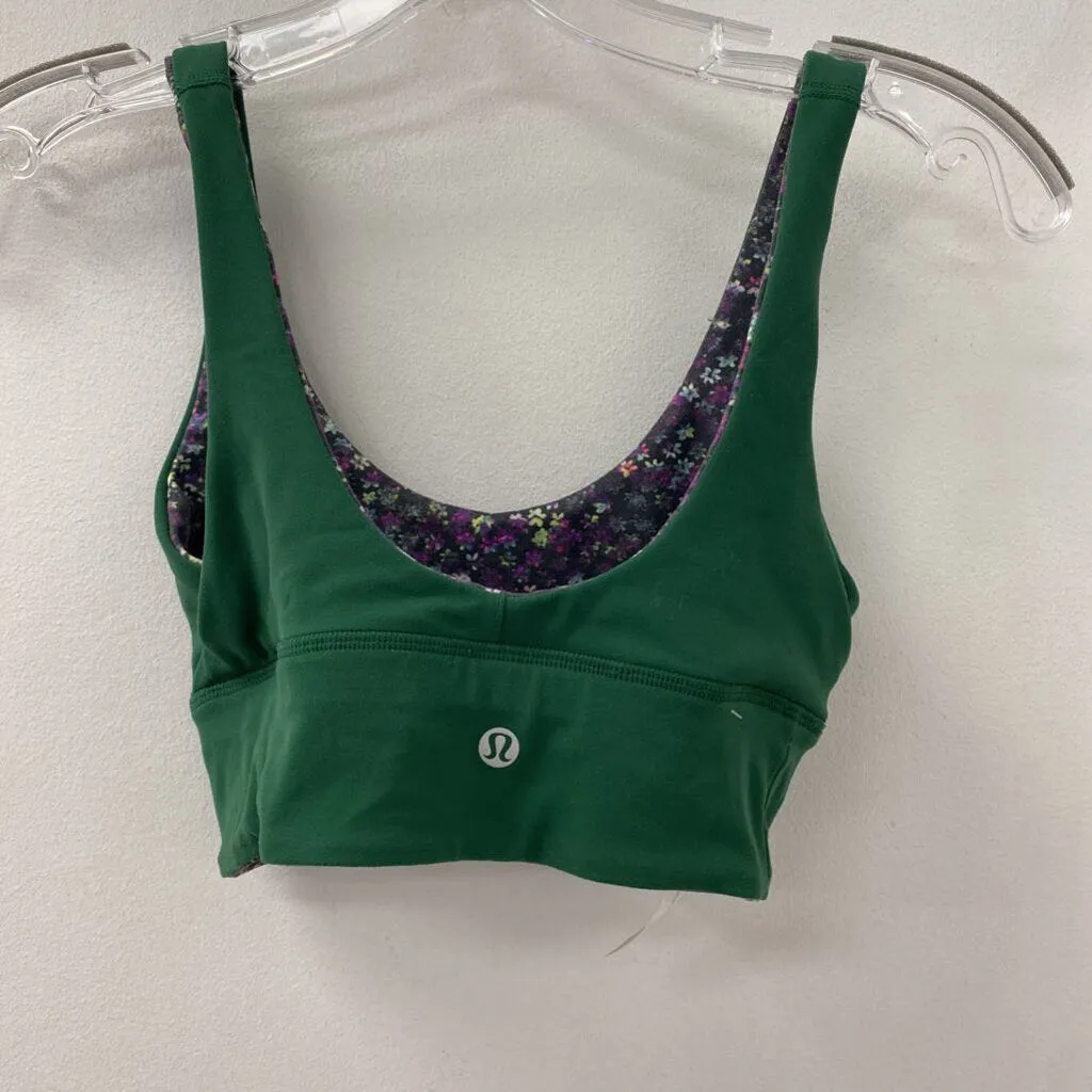 LULULEMON WOMEN'S ACTIVE BRA green grey floral 2 sold by The Comeback product image thumbnail 4
