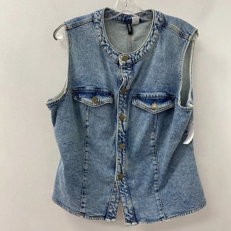 H&M WOMEN'S DENIM JACKET blue XL made by H&M