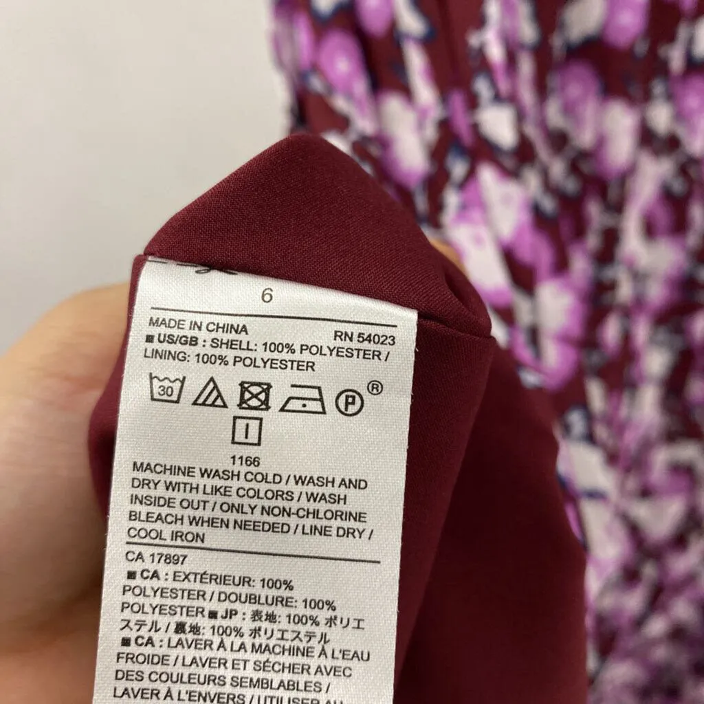 Banana Republic WOMEN'S DRESS ruse mauve white floral 6 sold by The Comeback product image thumbnail 3