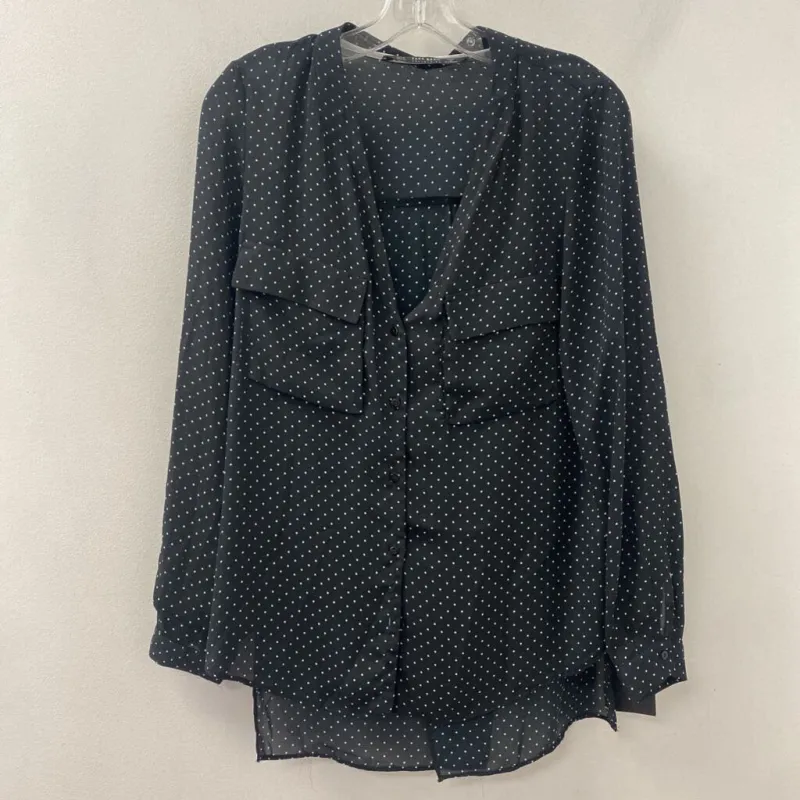 ZARA WOMEN'S BLOUSE/SHIRT black white M made by Zara