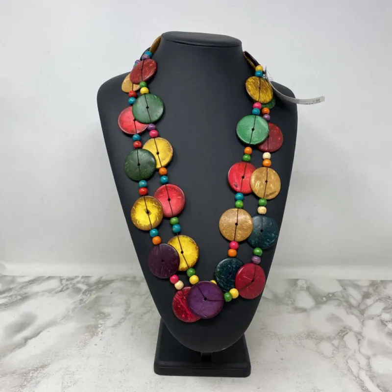 WOMEN'S NECKLACE red pink multi made by The Comeback