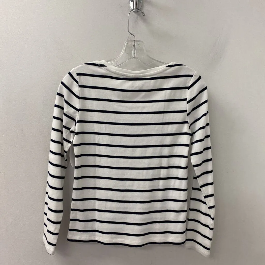 TOMMY HILFIGER WOMEN'S T-SHIRT white navy stripe S sold by The Comeback product image thumbnail 2