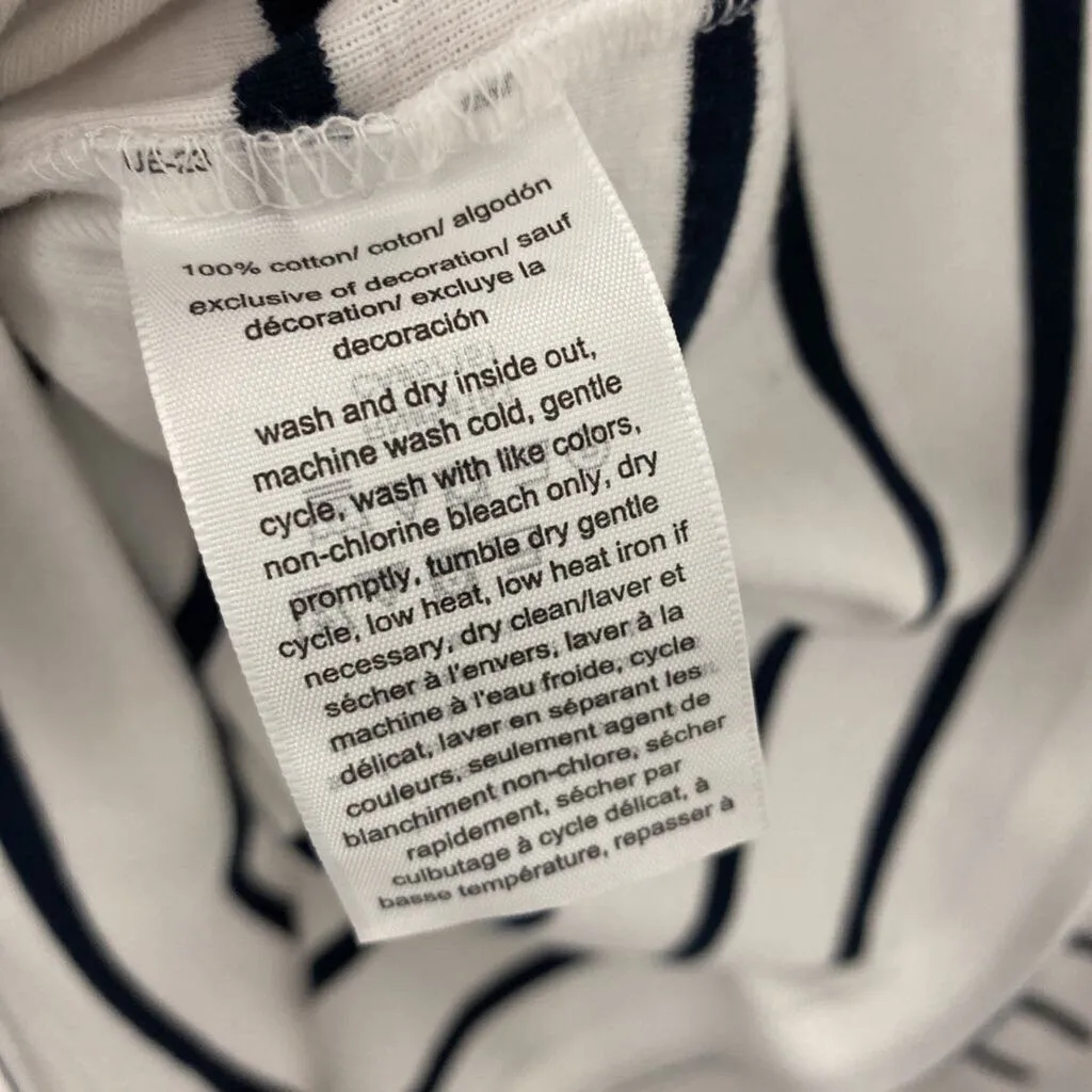 TOMMY HILFIGER WOMEN'S T-SHIRT white navy stripe S sold by The Comeback product image thumbnail 3