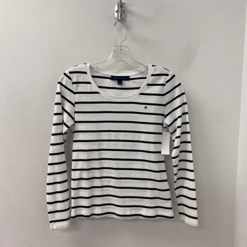 TOMMY HILFIGER WOMEN'S T-SHIRT white navy stripe S made by Tommy Hilfiger