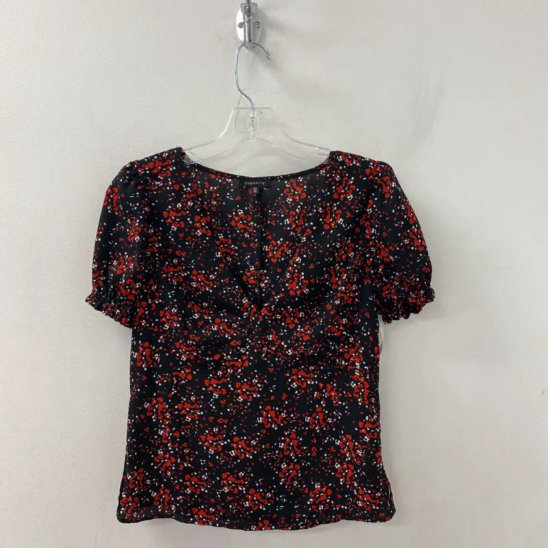 DYNAMITE WOMEN'S BLOUSE/SHIRT black whire red S made by Dynamite