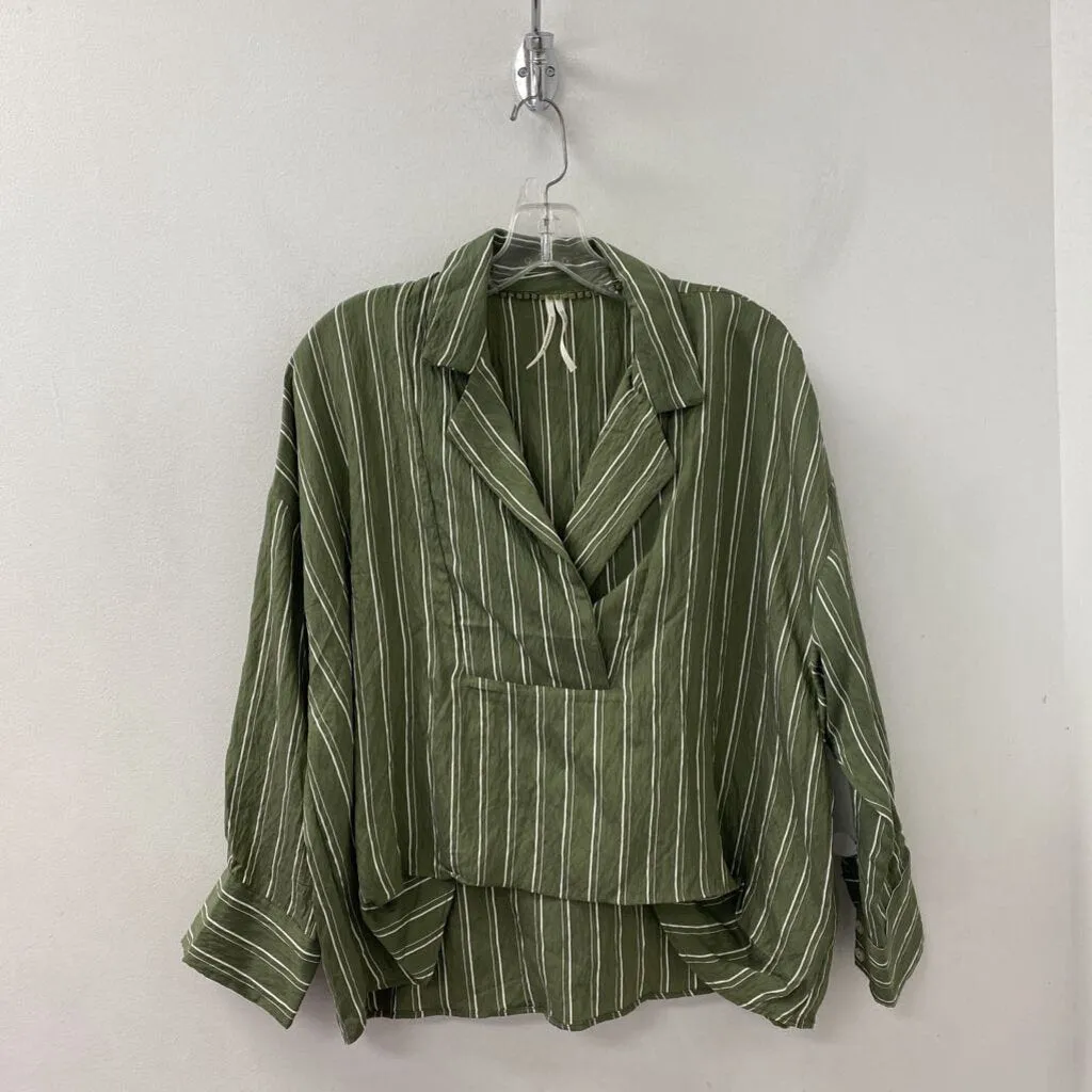 ANTHROPOLOGIE WOMEN'S BLOUSE/SHIRT green white XS sold by The Comeback
