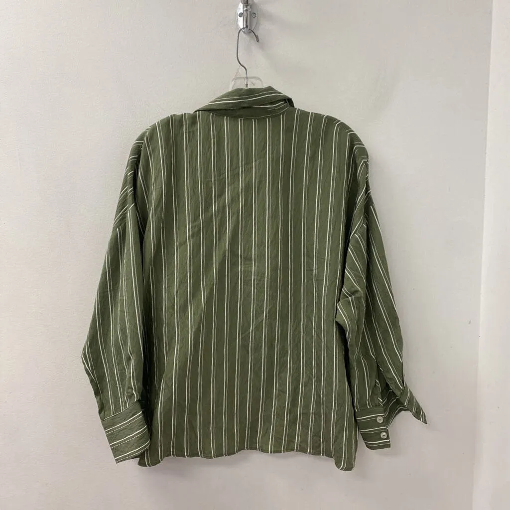 ANTHROPOLOGIE WOMEN'S BLOUSE/SHIRT green white XS sold by The Comeback product image thumbnail 2
