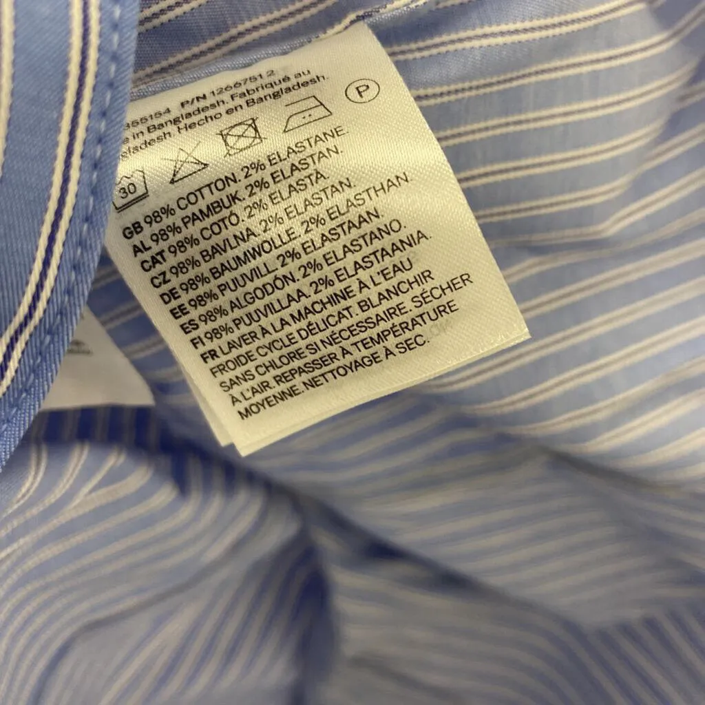 H&M WOMEN'S BLOUSE/SHIRT blue white XS sold by The Comeback product image thumbnail 3