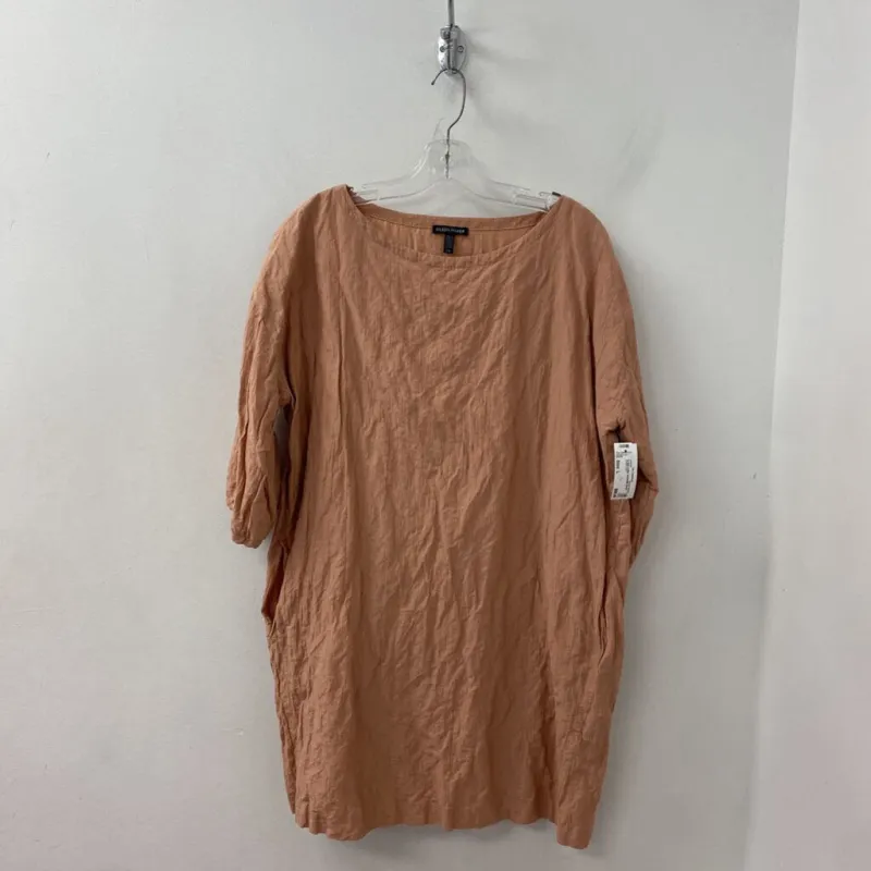 EILEEN FISHER WOMEN'S DRESS pink L made by Eileen Fisher