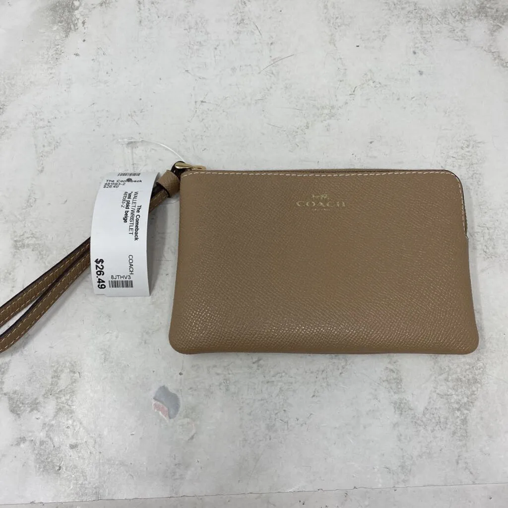 COACH WOMEN'S WALLET/WRISTLET beige sold by The Comeback
