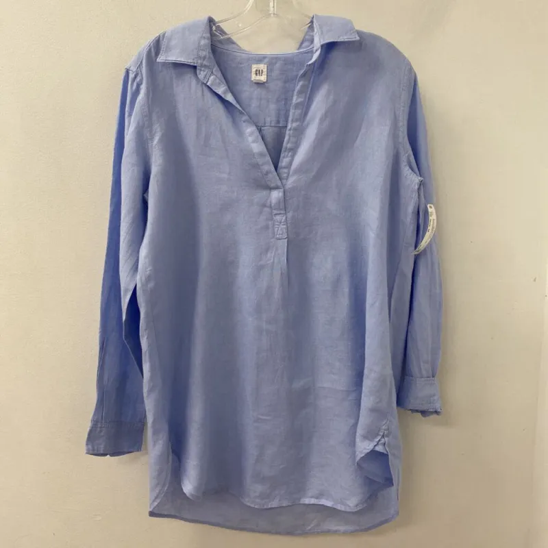 GAP WOMEN'S BLOUSE/SHIRT blue white stripe M made by GAP
