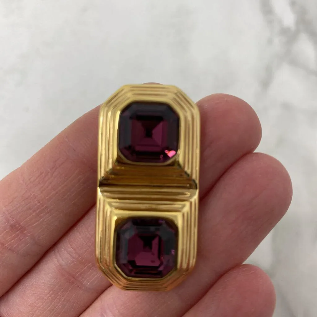 SWAROVSKI WOMEN'S BROOCH gold purple sold by The Comeback product image thumbnail 3