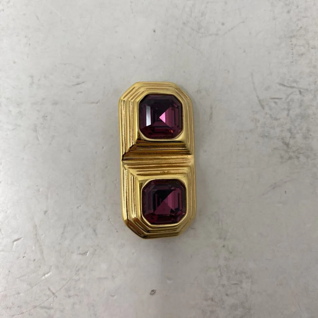 SWAROVSKI WOMEN'S BROOCH gold purple sold by The Comeback
