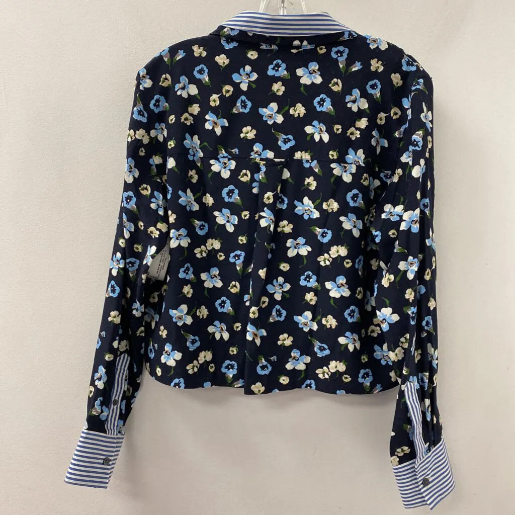 VERONICA BEARD WOMEN'S BLOUSE/SHIRT navy blue green cream 6 sold by The Comeback product image thumbnail 2