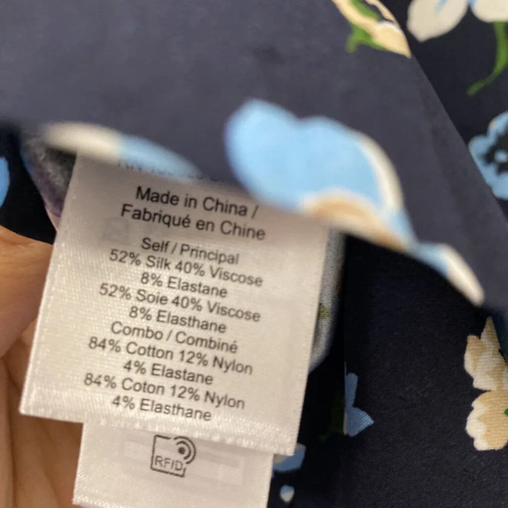 VERONICA BEARD WOMEN'S BLOUSE/SHIRT navy blue green cream 6 sold by The Comeback product image thumbnail 3