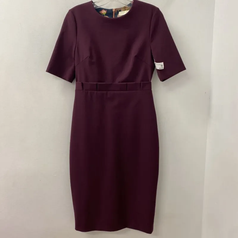 TED BAKER WOMEN'S DRESS burgundy 6/2 sold by The Comeback