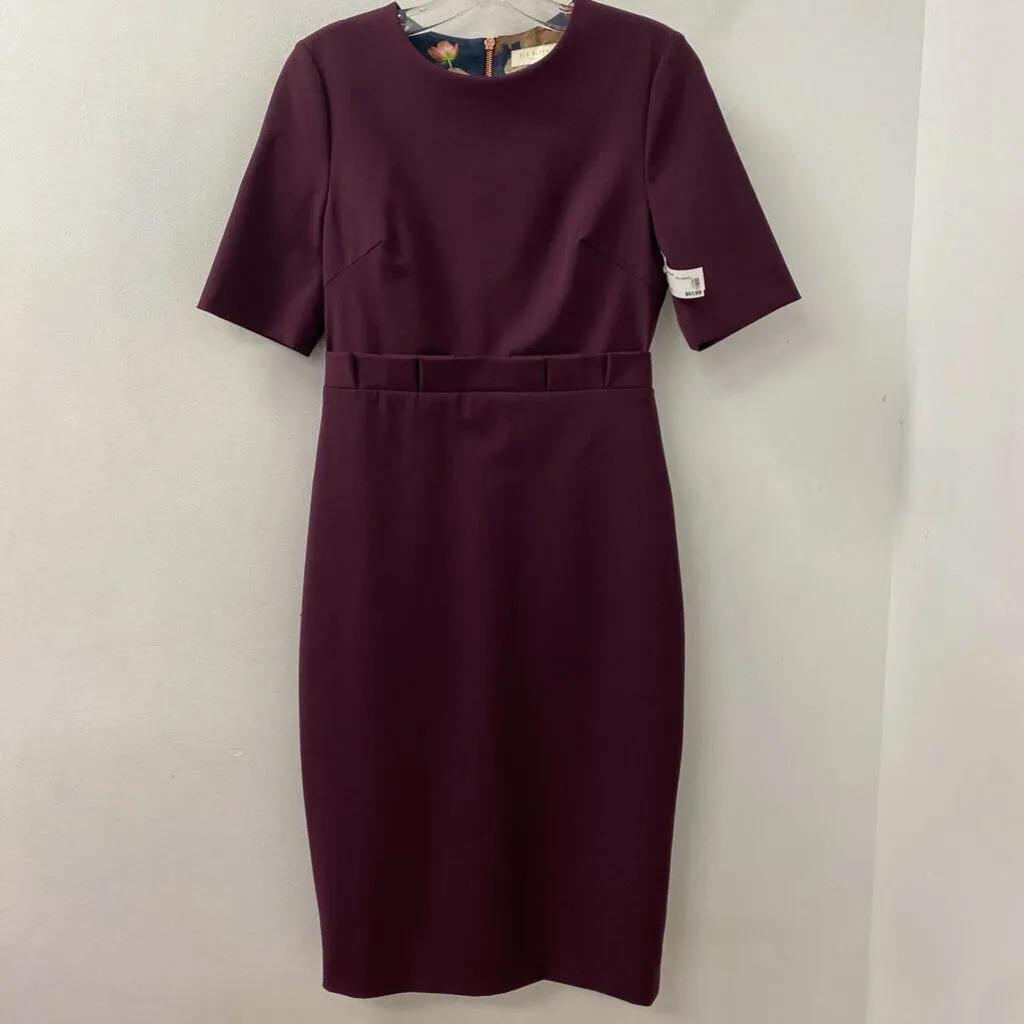 TED BAKER WOMEN'S DRESS burgundy 6/2 sold by The Comeback