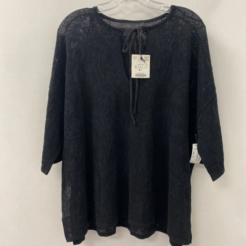 ZARA WOMEN'S TOP black S made by Zara