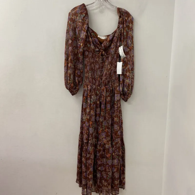 ASTR WOMEN'S DRESS brown purple multi XS made by Astr