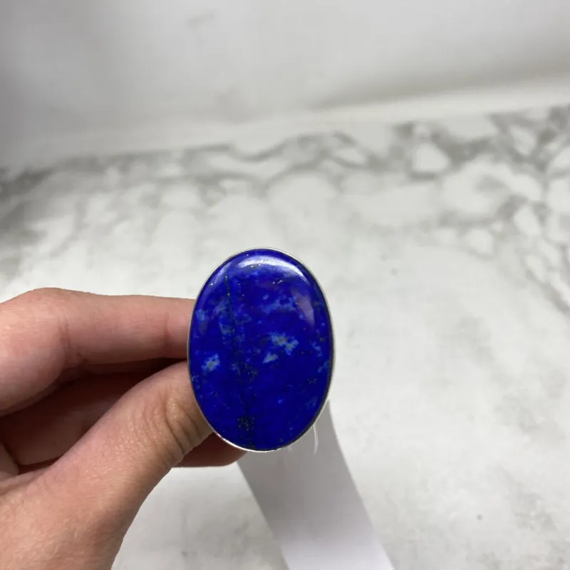 925 WOMEN'S RING blue silver 6.5 made by The Comeback