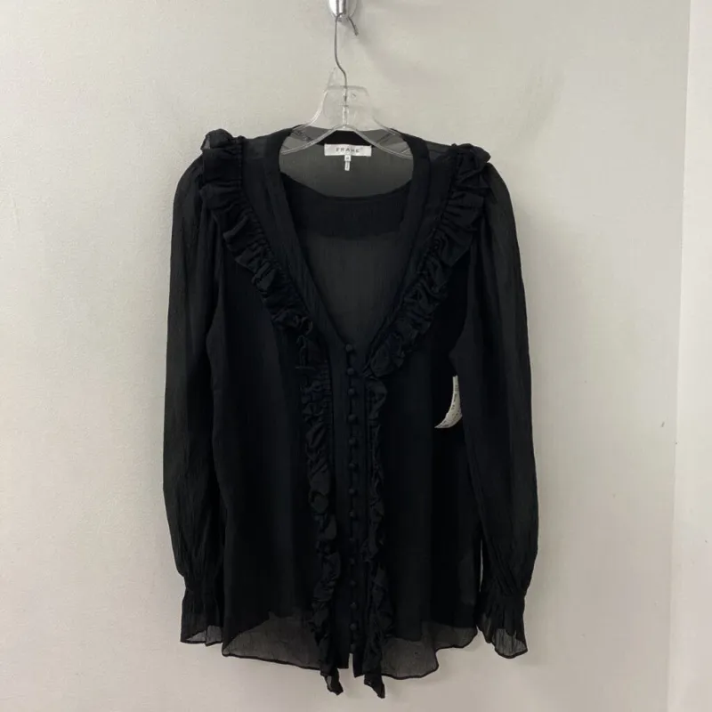 FRAME WOMEN'S BLOUSE/SHIRT black XS made by Frame Denim